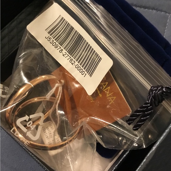 NWOT Toscana Italian 18k Gold Plated Large Hoop Earrings In Box - Picture 7 of 9